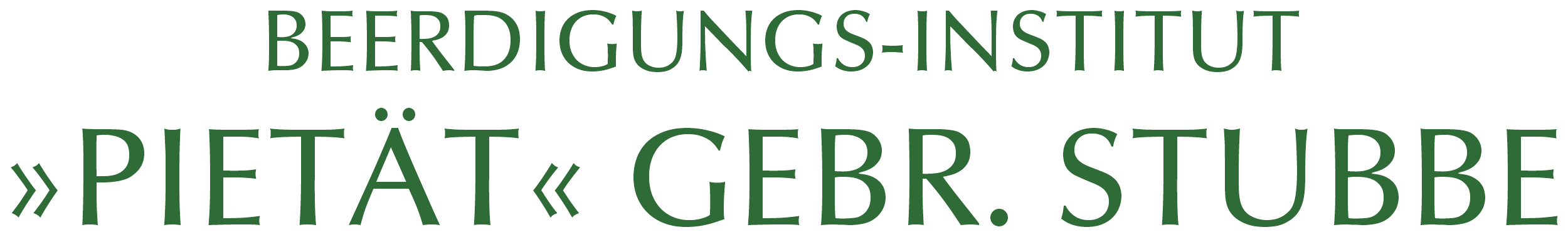 Logo Beerdigungsinstitut »PIETÄT« Gebr. Stubbe